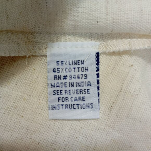 Magic Dress Womens Sleeveless Smocked  M Cotton/Linen Blend Beige & Red - Picture 3 of 10